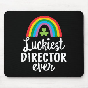 Luckiest Director Ever St Patrick Day Shamrocks Mouse Pad