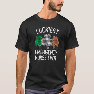 Luckiest Emergency Nurse Ever St Patrick S Day Ir T-Shirt