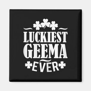 Luckiest Geema Ever Shirt St Patricks Day Irish Mo Magnet