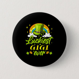 Luckiest gigi ever shamrocks lucky st patrick's da 6 cm round badge