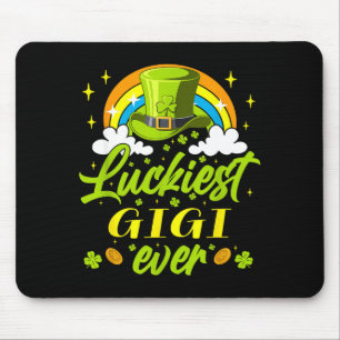 Luckiest gigi ever shamrocks lucky st patrick's da mouse pad