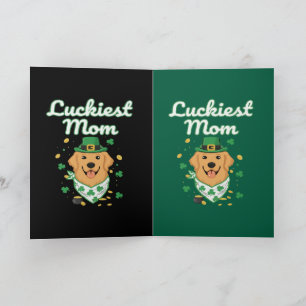 Luckiest Golden Retriever Mum St. Patrick's Day  Card