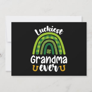 Luckiest Grandma Ever Family St Patrick's Day Invitation