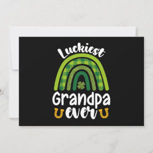 Luckiest Grandpa Ever Family St Patrick's Day Invitation
