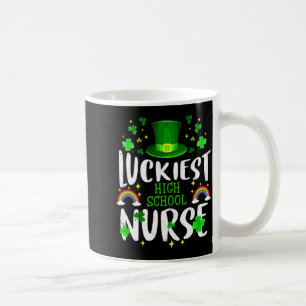 Luckiest High School Nurse St Patricks Day Coffee Mug