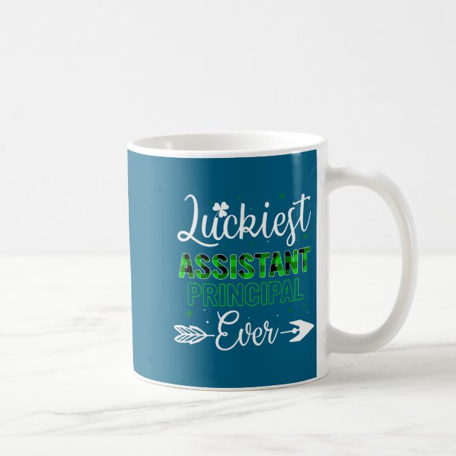 Luckiest Istant Principal Ever St Patrick's Day Gi Coffee Mug (Right)