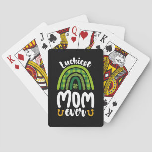Luckiest Mum Ever Family St Patrick's Day Playing Cards
