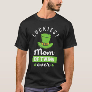Luckiest Mum Of Twins Ever Pregnancy Announcement T-Shirt