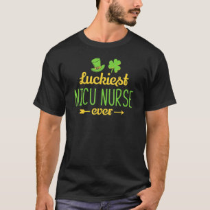 Luckiest Nicu Nurse Ever Nursing On Saint Patrick T-Shirt