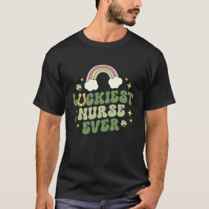 Luckiest Nurse Ever Nicu Er Peds Retro Nurse St Pa T-Shirt