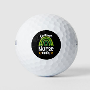 Luckiest Nurse Ever St Patrick's Day Golf Balls
