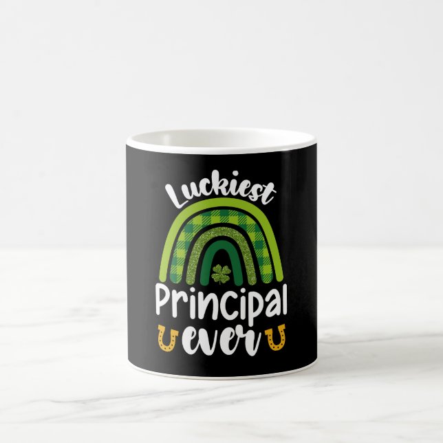 Luckiest Principal Ever School St Patrick's Day Coffee Mug (Center)