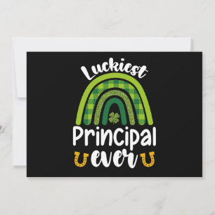 Luckiest Principal Ever School St Patrick's Day Invitation