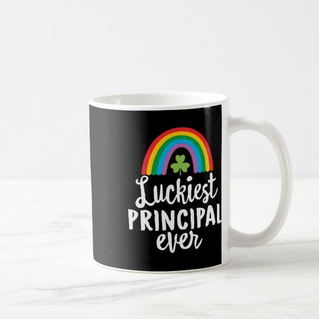 Luckiest Principal Ever St Patrick Day Shamrocks  Coffee Mug (Right)