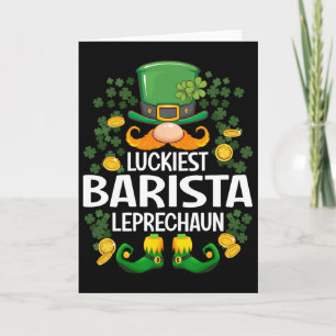 Luckiest Rista Leprechaun St Patricks Day Party Card