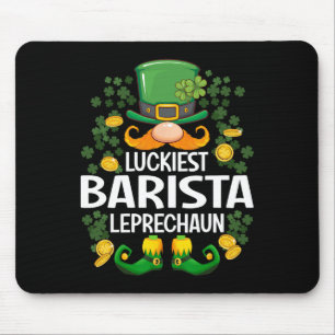 Luckiest Rista Leprechaun St Patricks Day Party Mouse Pad