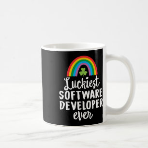Luckiest Software Developer Ever St Patrick Day Sh Coffee Mug