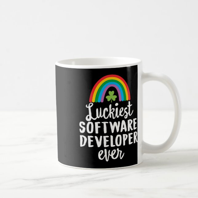 Luckiest Software Developer Ever St Patrick Day Sh Coffee Mug (Right)