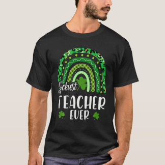Luckiest Teacher Ever Rainbow Teacher St Patrick's T-Shirt