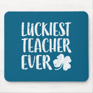 Luckiest Teacher Ever Shirt Irish Men Women St Pat Mouse Pad