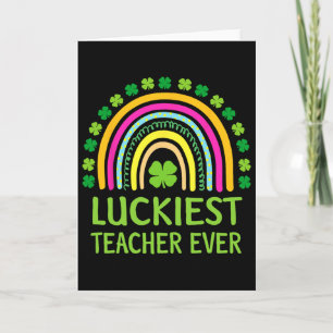 Luckiest Teacher Ever St Patricks Day School Gift  Card