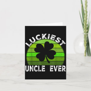 Luckiest uncle shamrocks lucky st patrick's day card