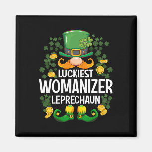 Luckiest Womanizer Leprechaun St Patricks Day Part Magnet