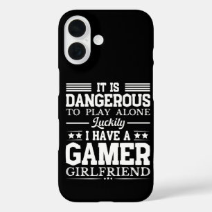 Luckily I Have A Gamer Girlfriend Funny Couple iPhone 16 Case