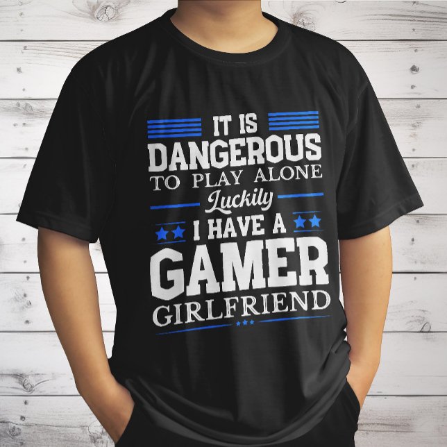 Luckily I Have A Gamer Girlfriend Funny Couple T-Shirt (Creator Uploaded)