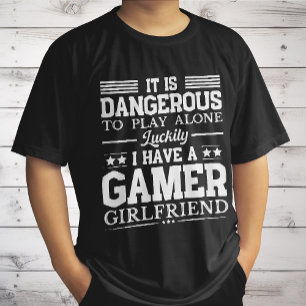 Luckily I Have A Gamer Girlfriend Funny Couple T-Shirt