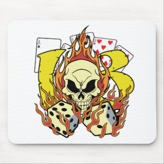 Lucky 13 Dice and Skull Mouse Pad