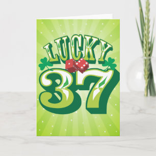 Lucky 37 Birthday Card