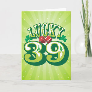 Lucky 39 Birthday Card