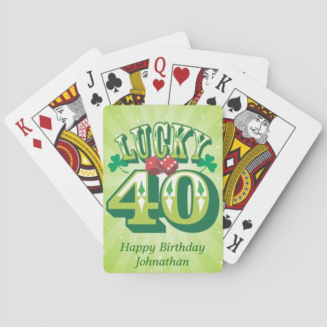 Lucky 40 Custom Playing Cards (Back)