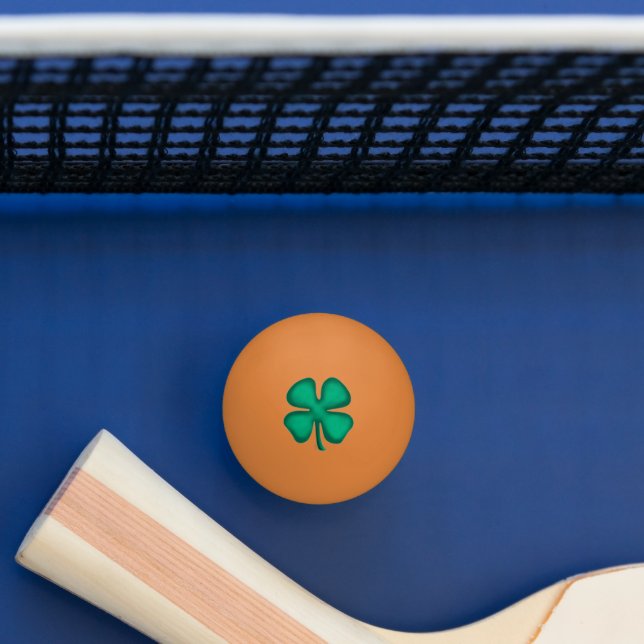 Lucky 4 Leaf Irish Clover 3-star or ping pong ball (Table)