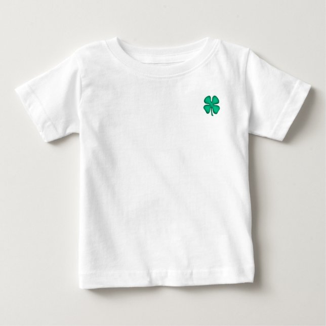 Lucky 4 Leaf Irish Clover baby T-shirt (Front)