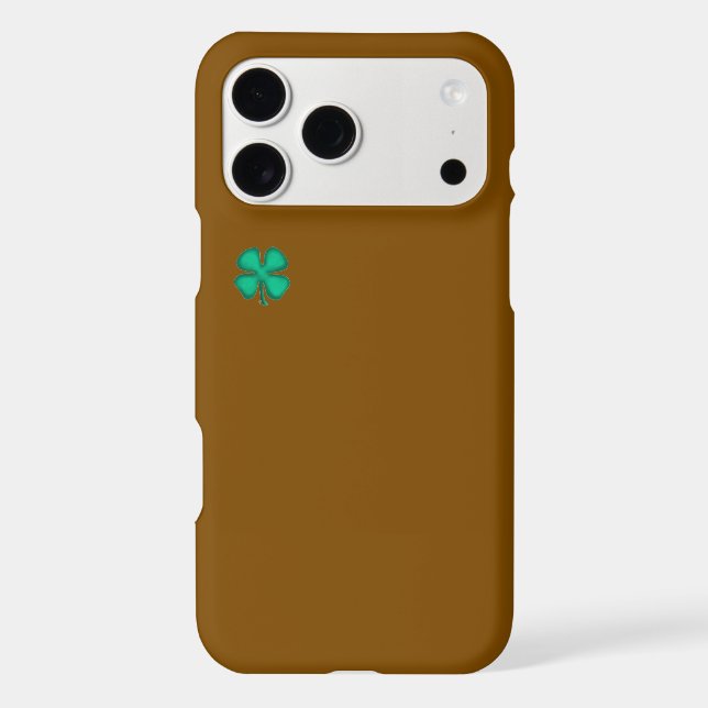 Lucky 4 Leaf Irish Clover brown iPhone 17 Pro Max (Back)
