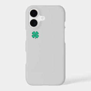 Lucky 4 Leaf Irish Clover gray iPhone 17 S case