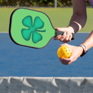 Lucky 4 Leaf Irish Clover green pickleball paddle