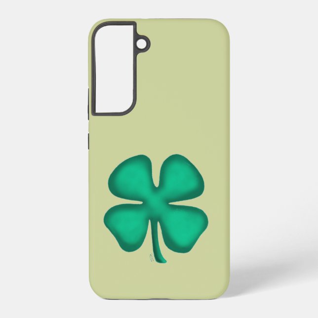 Lucky 4 Leaf Irish Clover green S22Plus phone case (Back)