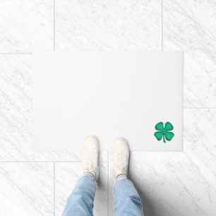 Lucky 4 Leaf Irish Clover large doormat
