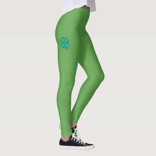 Lucky 4 Leaf Irish Clover leggings (Right)