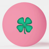 Lucky 4 Leaf Irish Clover og 1-star ping pong ball