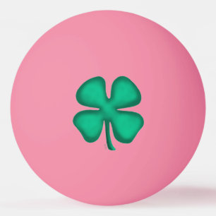Lucky 4 Leaf Irish Clover og 1-star ping pong ball
