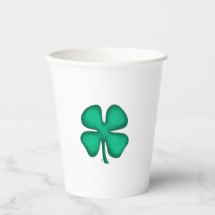 Lucky 4 Leaf Irish Clover paper cups
