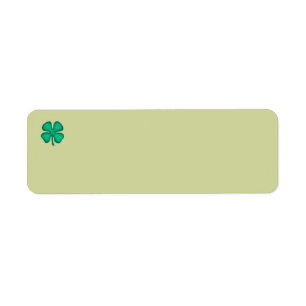 Lucky 4 Leaf Irish Clover return address labels g