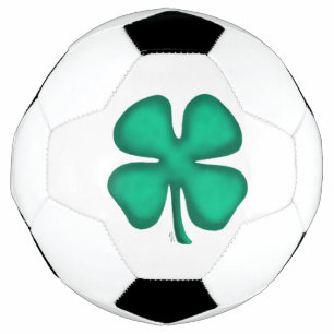 Lucky 4 Leaf Irish Clover soccer ball