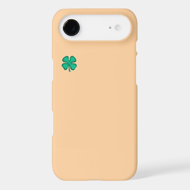 Lucky 4 Leaf Irish Clover tan iPhone 17 Air case (Back)