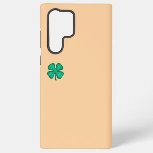 Lucky 4 Leaf Irish Clover tan S22 Ultra phone case