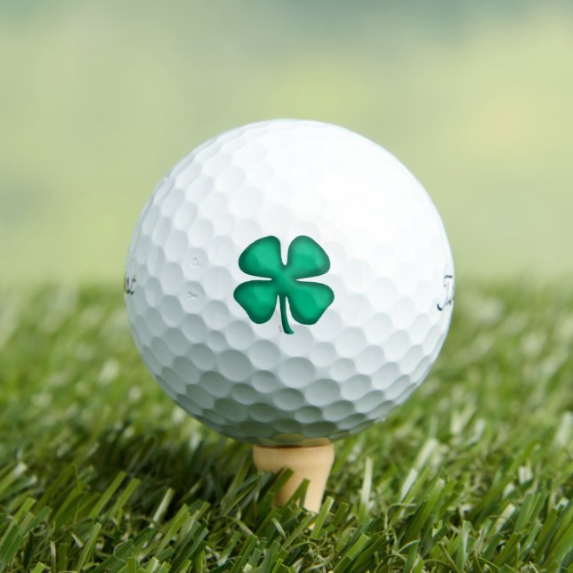Lucky 4 Leaf Irish Clover Titleist Pro golf balls (Insitu Tee)